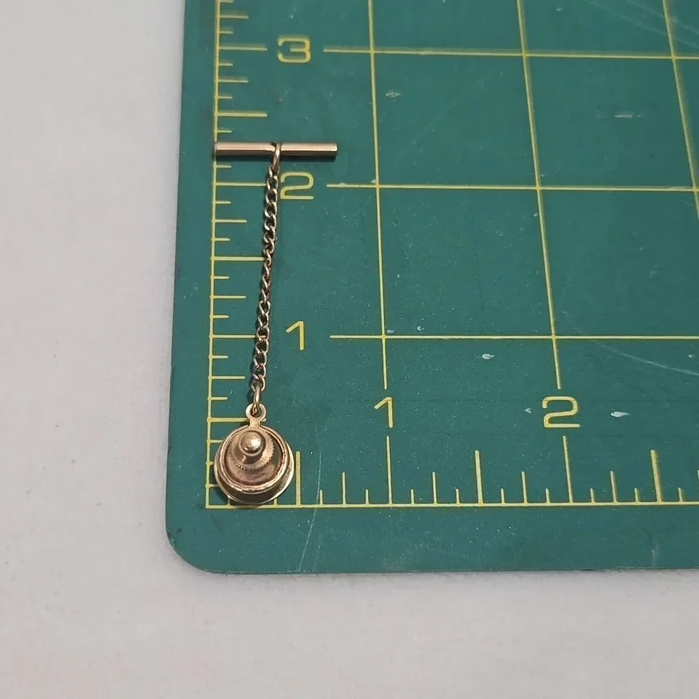 14k Gold Tie Tack with Monogram F